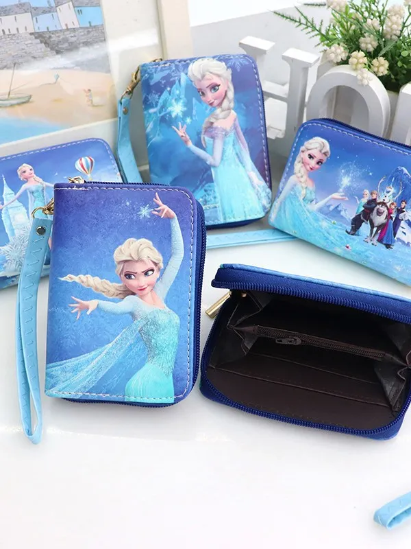 Ins Style Cute Princess Coin Purse for Girls – Korean Japanese Aesthetic Short Wristlet Wallet with Cartoon Print, Portable Kids Handbag for Toddlers & Children